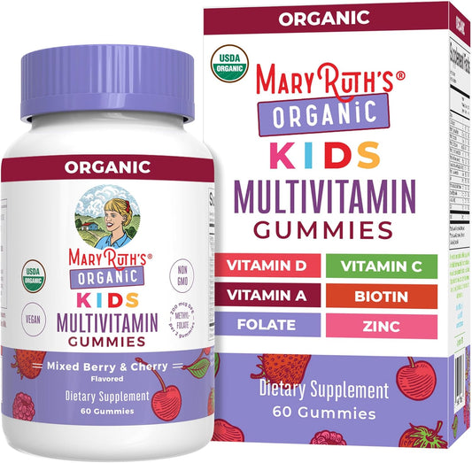 MaryRuth Organics Kids Vitamins | Multi | 1 Month Supply | Kids Multivitamin Gummies for Ages 4+ | Vegan | Only 2 Gummies a Day | 60 Count - Nirvana Guru