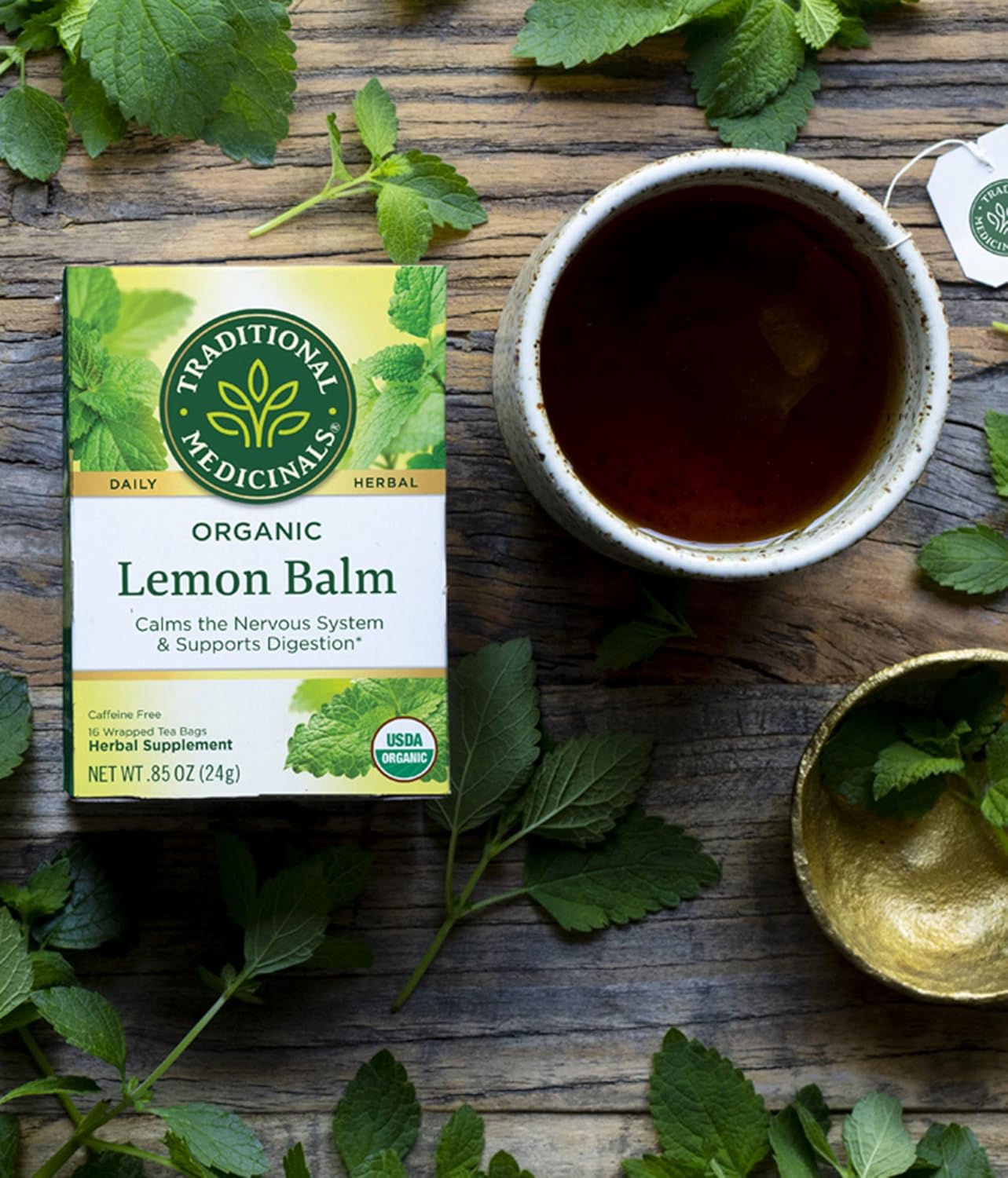 Traditional Medicinals Tea Lemon Balm Org ( 2 Pack) - Nirvana Guru