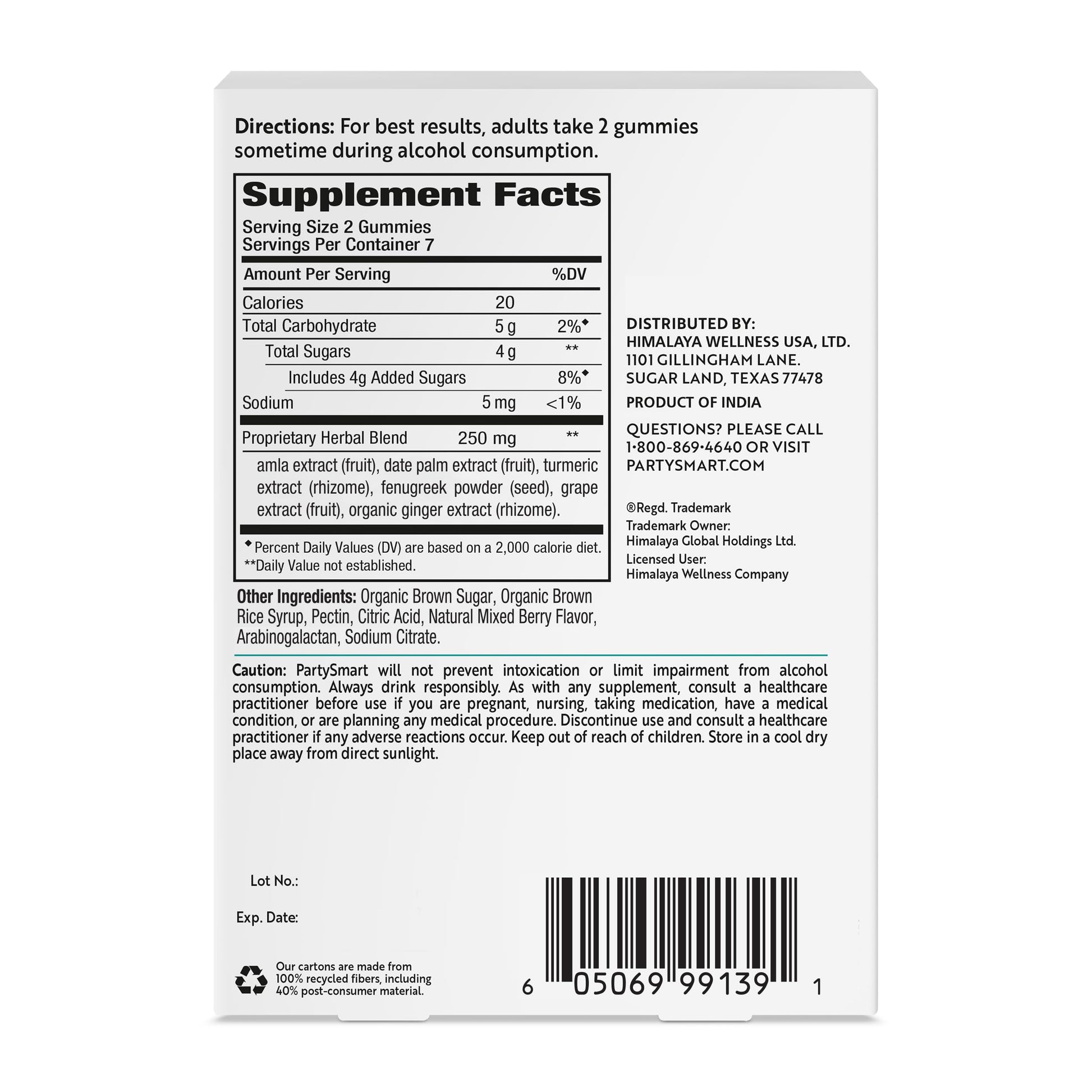 Himalaya PartySmart, One Capsule for a Better Morning, Plant-Based, Liver Support, Better Morning After Drinking, Clinically Studied, Non-GMO Project Verified, 12 Capsules - Nirvana Guru