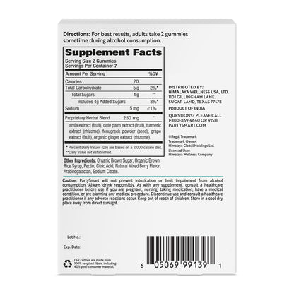 Himalaya PartySmart, One Capsule for a Better Morning, Plant-Based, Liver Support, Better Morning After Drinking, Clinically Studied, Non-GMO Project Verified, 12 Capsules - Nirvana Guru
