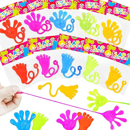 Party Favors Goodie Bag Stuffer Fillers for Kids (30 PCS), Halloween Large Sticky Hands & Feet for Birthday Pinata, Classroom Students Non Candy Treats Prizes Supplies Toy Gift for Toddlers Boys Girls nirvanaguru