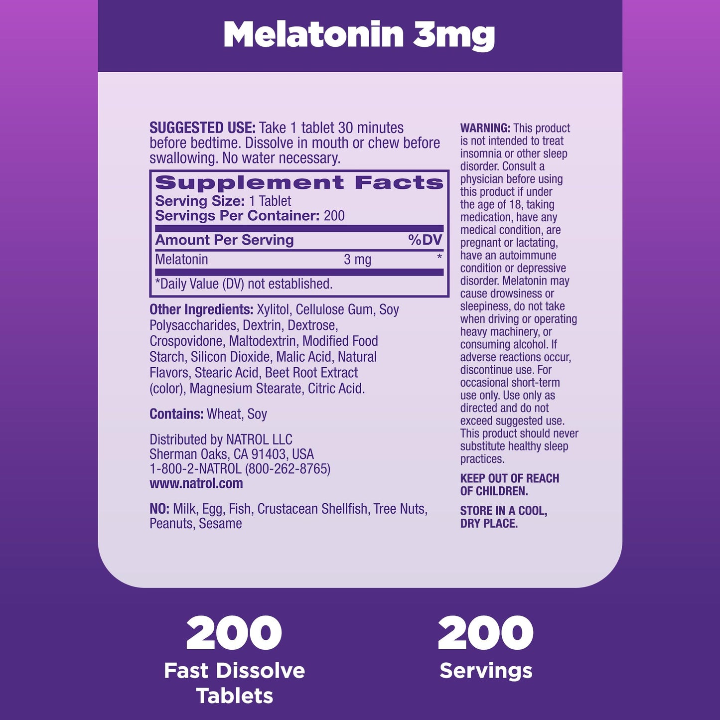 Natrol Melatonin 3 mg Time Release, Dietary Supplement to Minimize Wake Ups, Nighttime Sleep Aid, 100 Tablets, Up to a 100 Day Supply Nirvana Guru