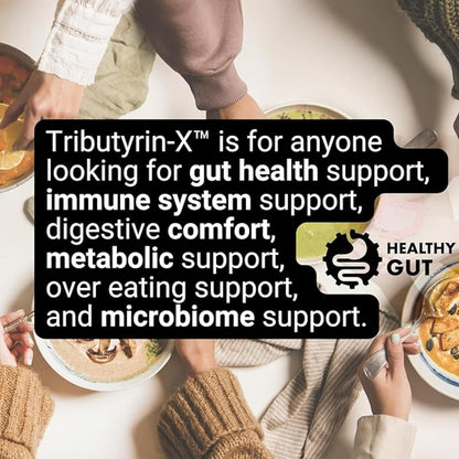 Tributyrin-X | Most Bioavailable Butyrate Postbiotic for Gut Health & Leaky Gut Support | 99% Pure w/Zero Odor | 30 Softgels Nirvana Guru