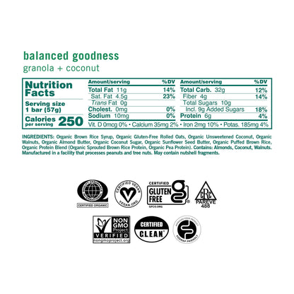 Gomacro, Nutrition Bar Oatmeal Chocolate Chip Organic 12 Count, 2.3 Ounce