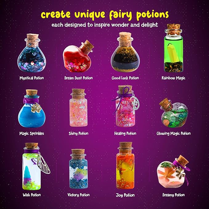 Dan&Darci Fairy Magic Potion Kit for Kids - Gifts for Girls - 6 7 8 9 10 Year Old Girl Gift - Christmas Ideas - Toys 8-10 7-8 - Arts and Crafts for Kid Ages 6-8 Years - Magical Workshop Craft Kits nirvanaguru