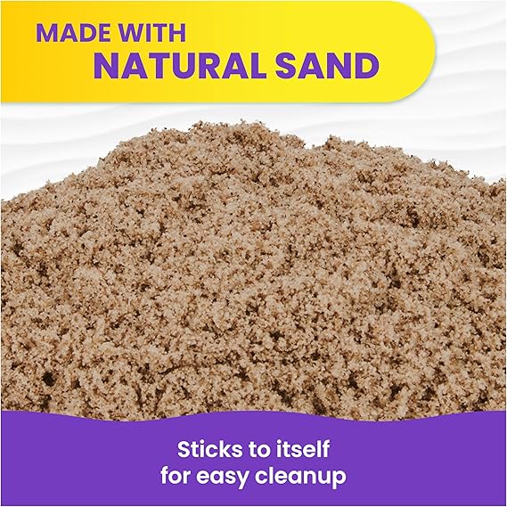 Kinetic Sand, 3.25lbs Beach Play Sand, Moldable Sensory Toys for Kids, Resealable Bag (Packaging May Vary), for Ages 3 and up nirvanaguru