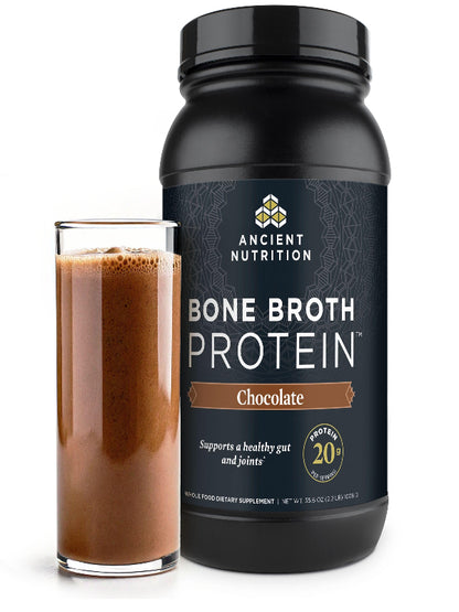 Ancient Nutrition Grass Fed, Cage Free, Bone Broth Protein Powder, 20g Protein, Hydrolyzed Collagen Peptides, Keto & Paleo Friendly, Supports Joint, Gut Health, Vanilla, 40 Servings - Nirvana Guru