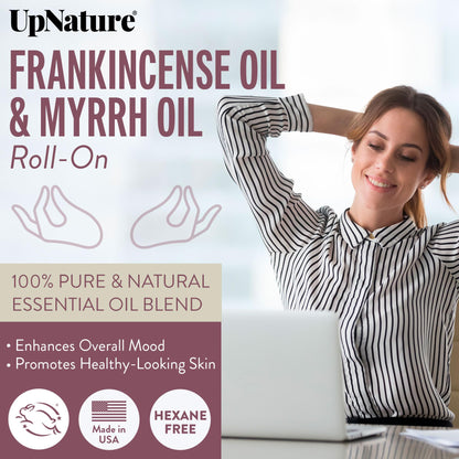 UpNature Lavender Essential Oil Pure Roll On - 100% Natural Lavender Oil for Skin