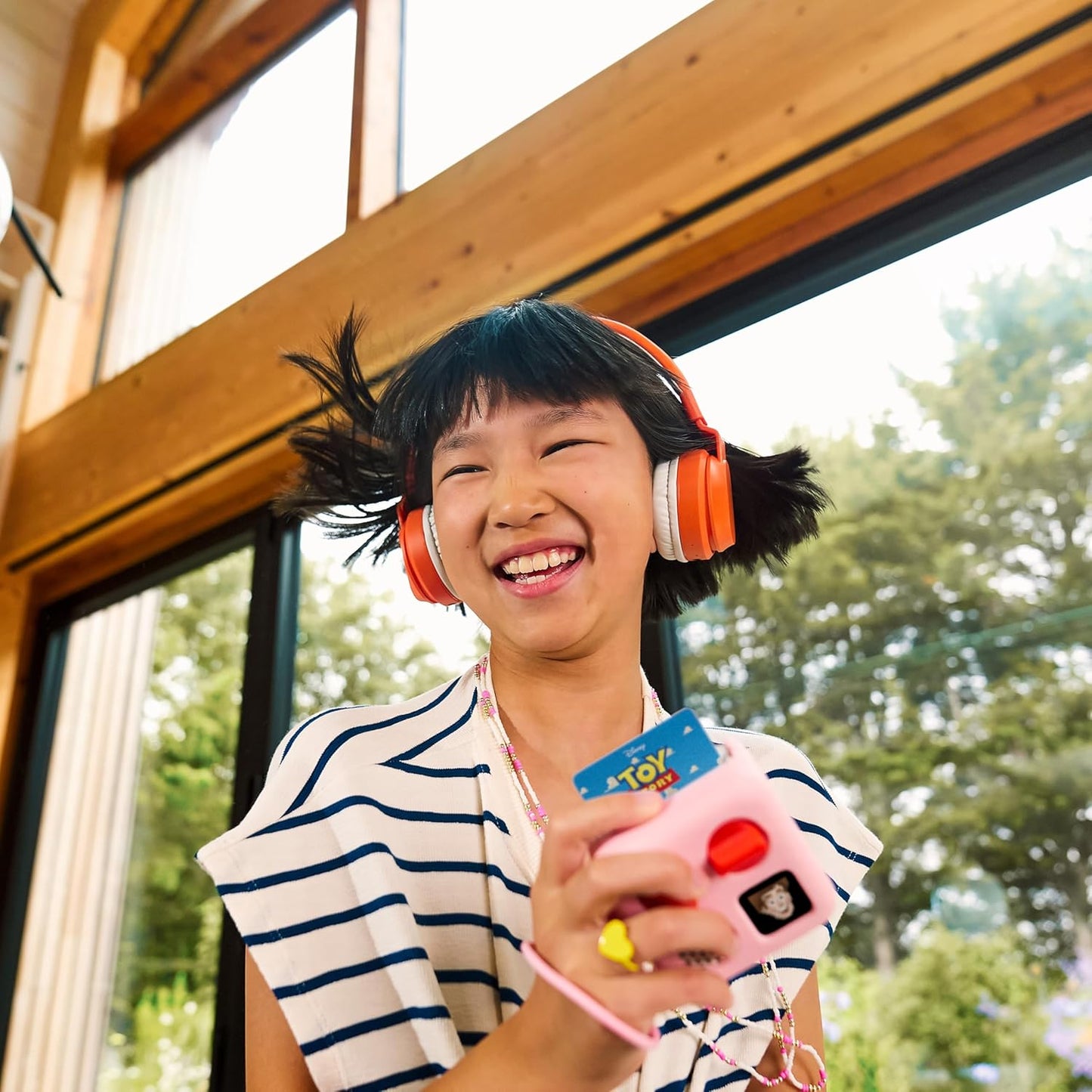 Yoto Mini (2024 Edition) + Make Your Own Card – Kids Screen-Free Bluetooth Audio Player, All-in-1 Travel Device Plays Stories Music Podcast Radio Ok-to-Wake Clock, Use as Speaker or with Headphones Nirvana Guru