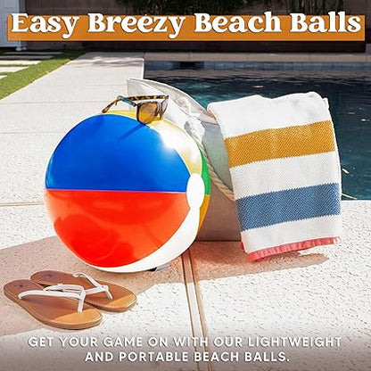 JOYIN 4-Pack 20" Beach Balls - Large Rainbow Beach Ball Inflatable Pool Toys for Party Supplies Decorations, Adults Kids Birthday Luau Summer Beach Water Games Beachball Party Favors nirvanaguru