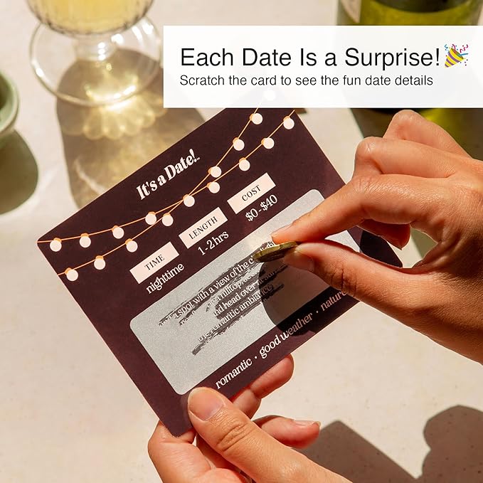 It's a Date!, 40 Fun and Romantic Scratch Off Date Night Ideas for Him, Her, Girlfriend, Boyfriend, Wife, Husband & Couples, for Men for Women nirvanaguru