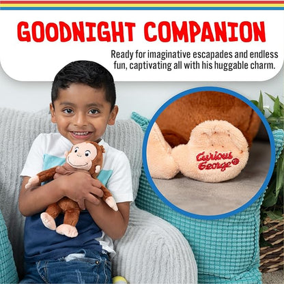 KIDS PREFERRED Curious George Monkey Stuffed Animal Plush Toys Soft Cutest Cuddle Plushie Gifts for Baby and Toddler Boys and Girls - 8 Inches nirvanaguru