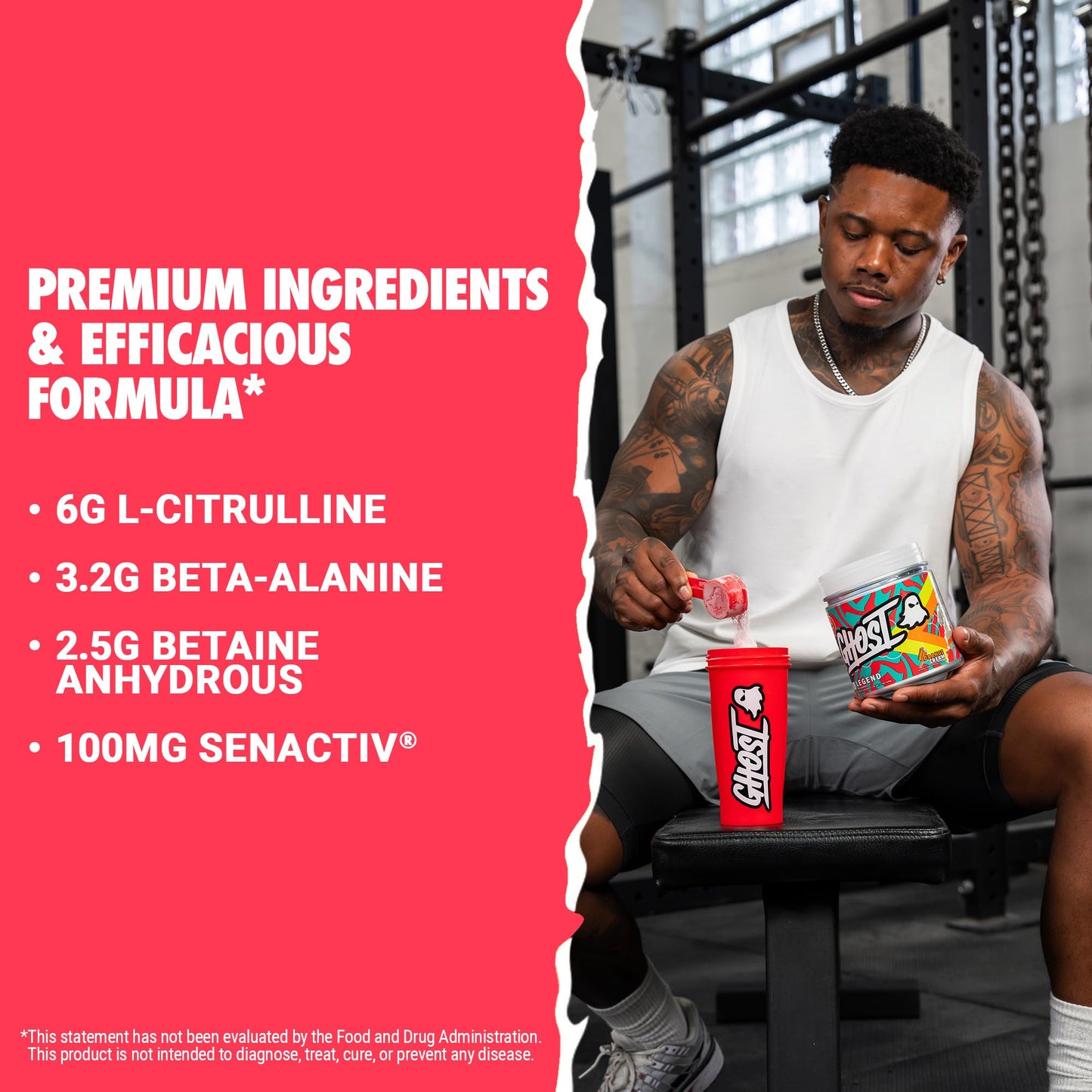 GHOST Legend Pre-Workout Powder, Blue Raspberry - 30 Servings – Pre-Workout for Men & Women with Choline, L-Citrulline, & Beta Alanine for Energy & Focus Nirvana Guru