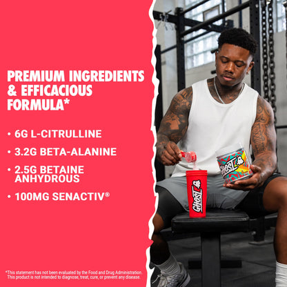GHOST Legend Pre-Workout Powder, Blue Raspberry - 30 Servings – Pre-Workout for Men & Women with Choline, L-Citrulline, & Beta Alanine for Energy & Focus Nirvana Guru