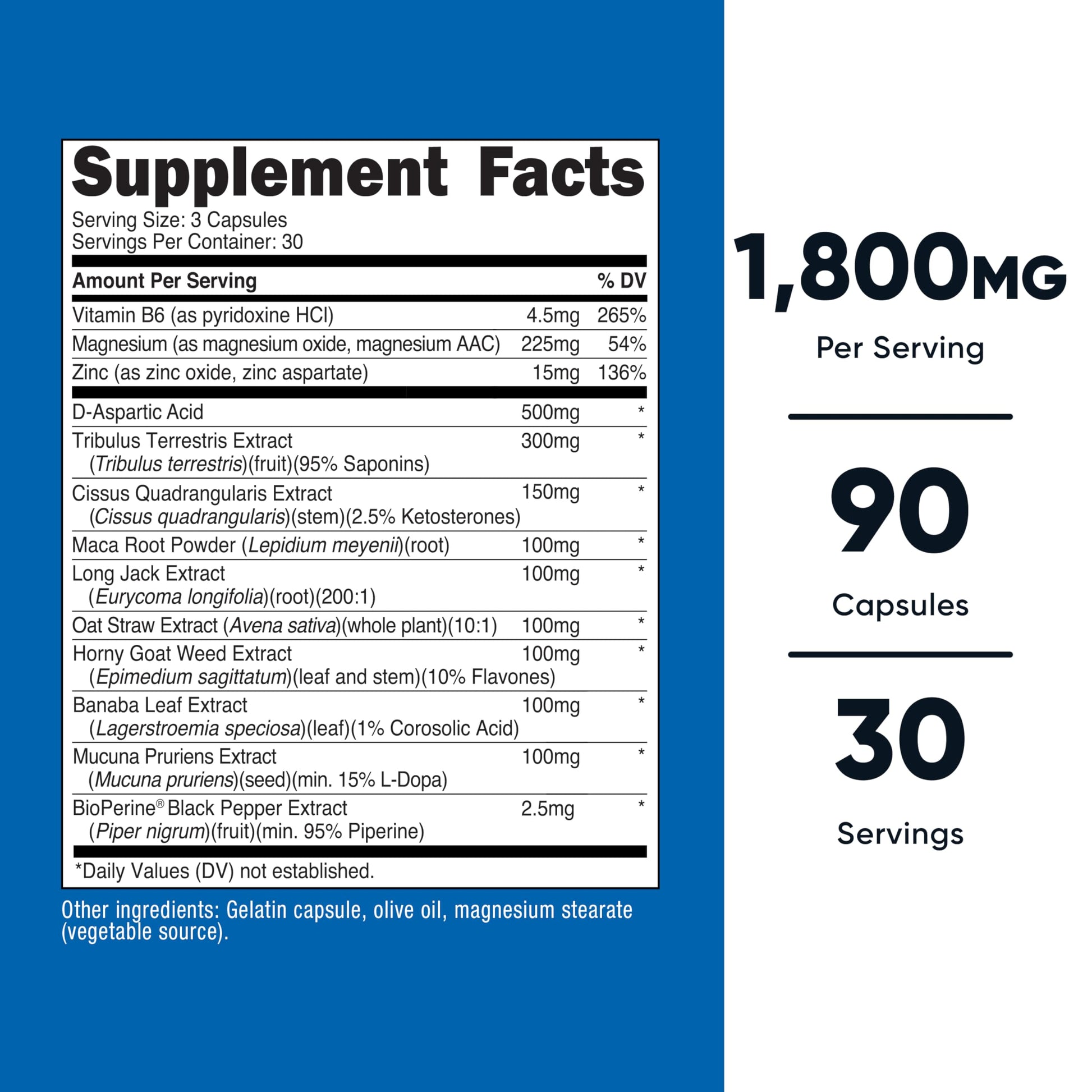 Nutricost Testosterone Support Complex (90 Capsules) -1800mg Per Serving - Nirvana Guru