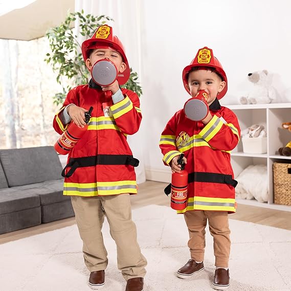 Melissa & Doug Fire Chief Role Play Costume Dress-Up Set, Pretend Play Firefighter Outfit with Realistic Accessories for Kids and Toddlers Ages 3+ nirvanaguru