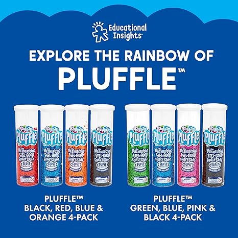 Educational Insights Pluffle® Mini 8-Pack - Sensory Bin Foam Set, No Mess Alternative to Sand Toys & Slime for Toddlers, Fun Sensory Table Filler for Home or Classroom, Gift for Kids Ages 3+ nirvanaguru