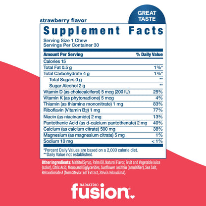 Bariatric Fusion Bariatric Calcium Chews | Calcium Citrate with Vitamin D3 Calcium Supplement Bariatric Vitamin | Sugar Free Calcium Citrate Chewable | Calcium Citrate 500mg | Caramel | 60 Count Nirvana Guru