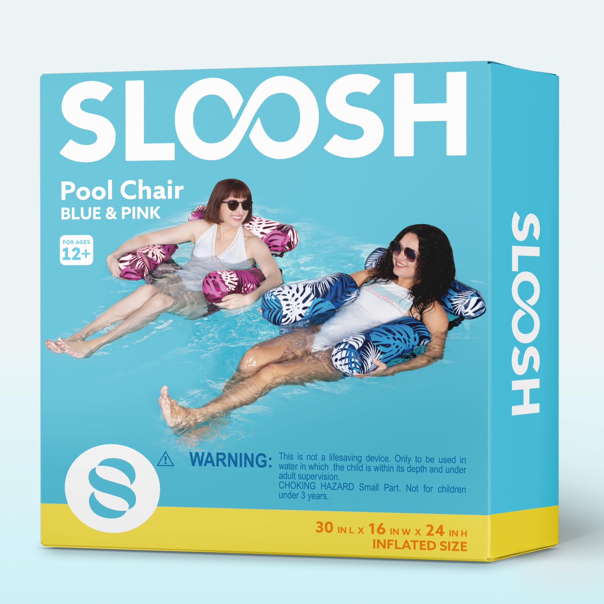SLOOSH Inflatable Pool Floats Adult,2 Packs Floating Lounge Chairs,Blow up Pool Noodles for Adult Heavy Duty,Floating Chair for Party Summer Water Beach Lake Fun Nirvana Guru