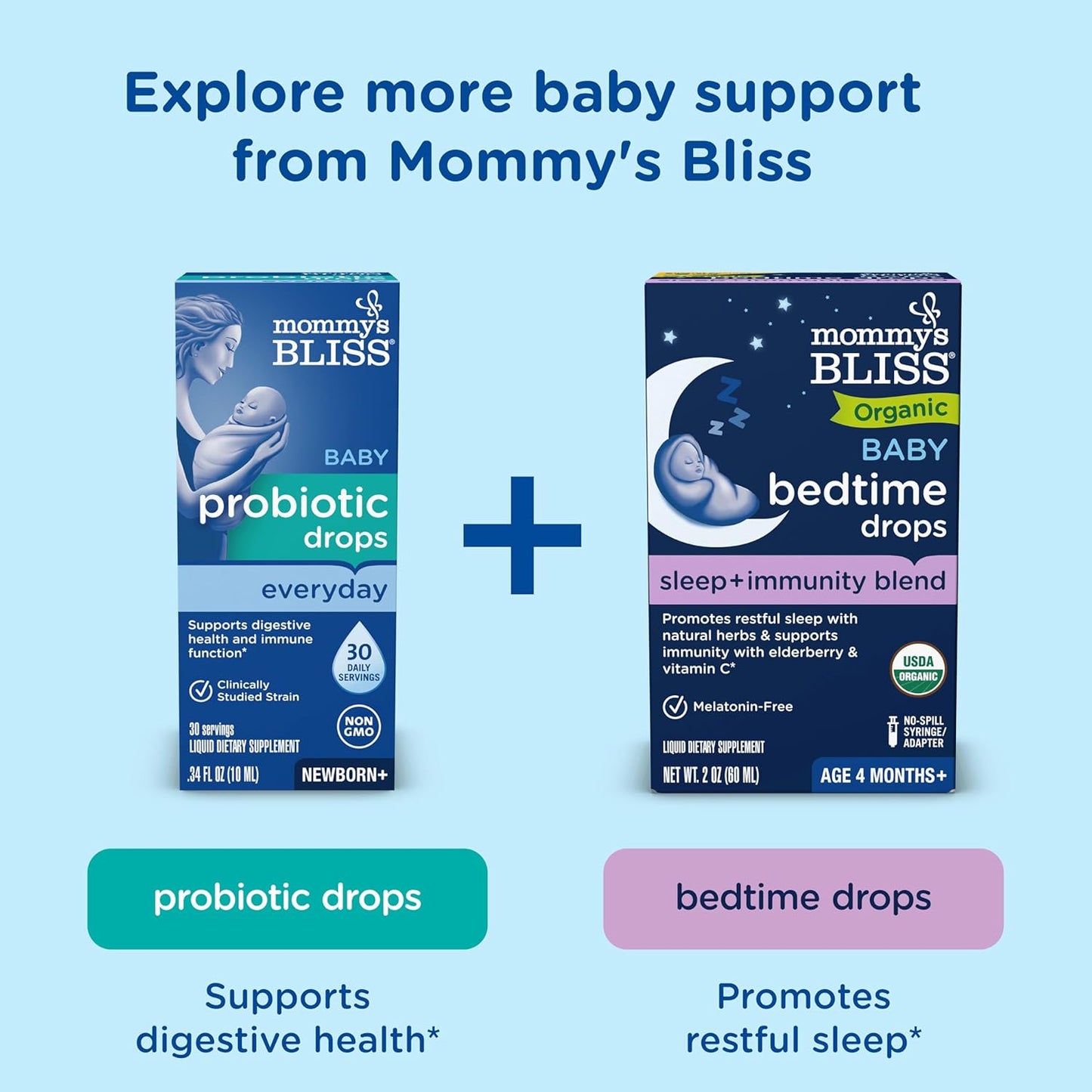 Mommy's Bliss Baby Multivitamin + Iron, Daily Essential Vitamins for Immune Support, Healthy Growth & Bone Development*, Age 2 Months+, 30 ml, Liquid - Nirvana Guru