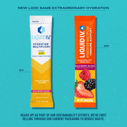 Liquid I.V.® Hydration Multiplier +Immune Support - Tangerine | Electrolyte Powder Drink Mix | 3 Pack (42 Servings) - Nirvana Guru
