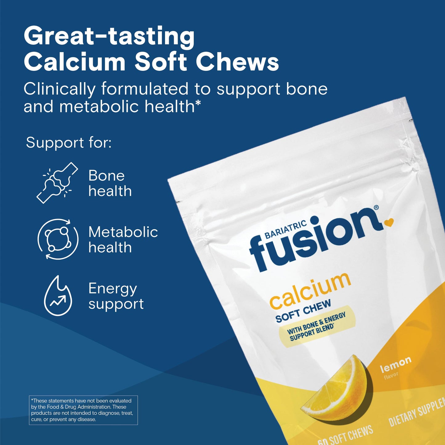 Bariatric Fusion Bariatric Calcium Chews | Calcium Citrate with Vitamin D3 Calcium Supplement Bariatric Vitamin | Sugar Free Calcium Citrate Chewable | Calcium Citrate 500mg | Caramel | 60 Count Nirvana Guru