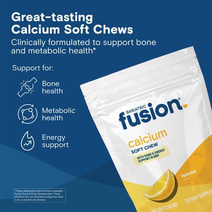 Bariatric Fusion Bariatric Calcium Chews | Calcium Citrate with Vitamin D3 Calcium Supplement Bariatric Vitamin | Sugar Free Calcium Citrate Chewable | Calcium Citrate 500mg | Caramel | 60 Count Nirvana Guru