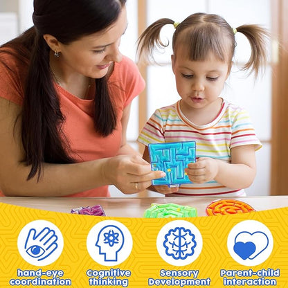 Squishy Toys Sensory Fidget Toys for Kids: 4 Pack Maze Sensory Toys for Autism - Fidget Toys with Filled Goo for Calming Down Classroom Travel nirvanaguru
