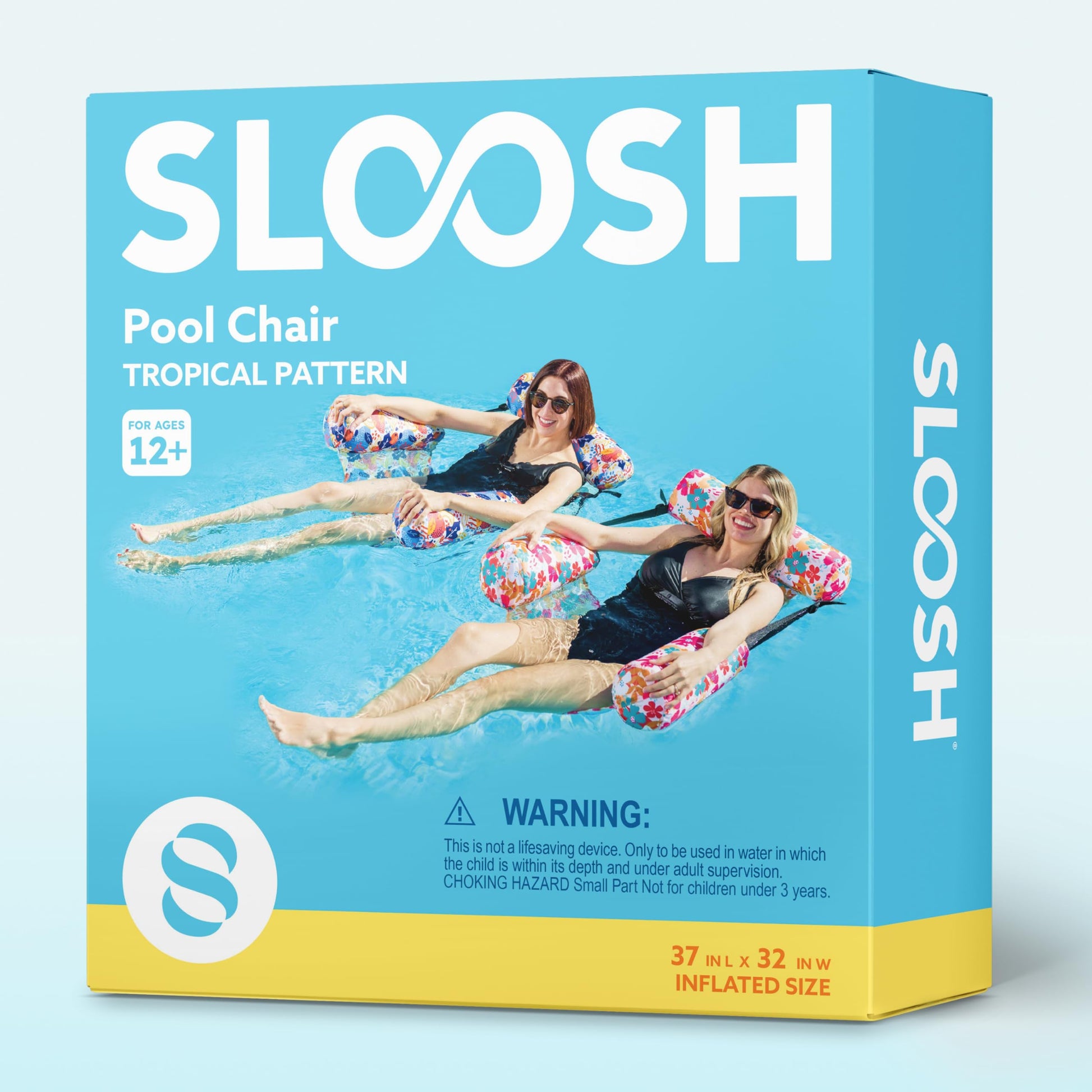 SLOOSH Inflatable Pool Floats Adult,2 Packs Floating Lounge Chairs,Blow up Pool Noodles for Adult Heavy Duty,Floating Chair for Party Summer Water Beach Lake Fun Nirvana Guru