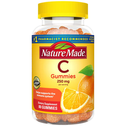 Nature Made Vitamin C 250 mg per serving, Dietary Supplement for Immune Support, 150 Gummies, 75 Day Supply - Nirvana Guru