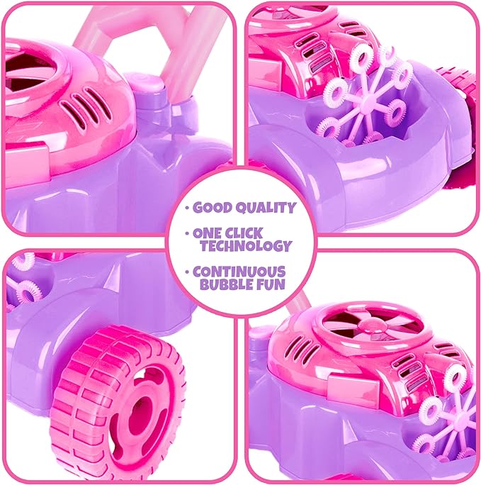 ArtCreativity Bubble Lawn Mower for Toddlers 1-3, Kids Bubble Machine for 1-Year-Old Girl Gifts, Summer Outdoor Push Gardening Toys for Kids Age 1 2 3+ Halloween Birthday Gifts for Preschool Girls Nirvana Guru