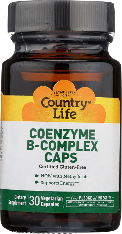Country Life Coenzyme B-Complex, 120 Capsules – Supports Energy & Metabolism, Mood & Cognitive Function – Vegan, Gluten-Free, Bioavailable B Vitamins with Choline Nirvana Guru