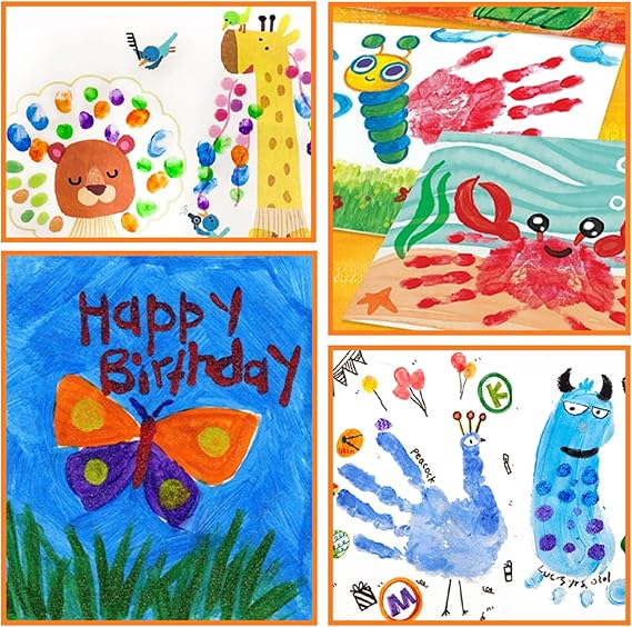 ABEIER Washable Finger Paint for Toddlers, Safe Non-Toxic, 12 Vibrant Colors (1.21fl oz), Baby Safe Paint for Hand and Feet, Mess Free Art Supplies for Kids, Preschool Learning Gifts, Ages 1-3 4 5 6+ nirvanaguru