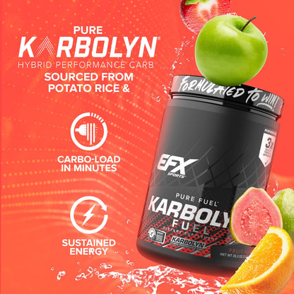 EFX Sports Karbolyn Fuel | Fast-Absorbing Carbohydrate Powder | Carb Load, Sustained Energy, Quick Recovery | Stimulant Free | 39 Servings (Neutral) Nirvana Guru