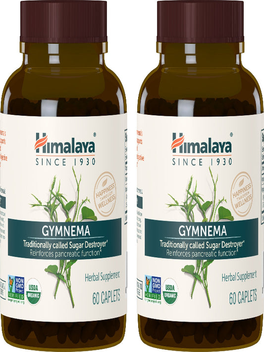 Himalaya Organic Gymnema Sylvestre Herbal Supplement USDA Certified Organic, Non-GMO, 700 mg, 60 Plant-Based Caplets - Nirvana Guru