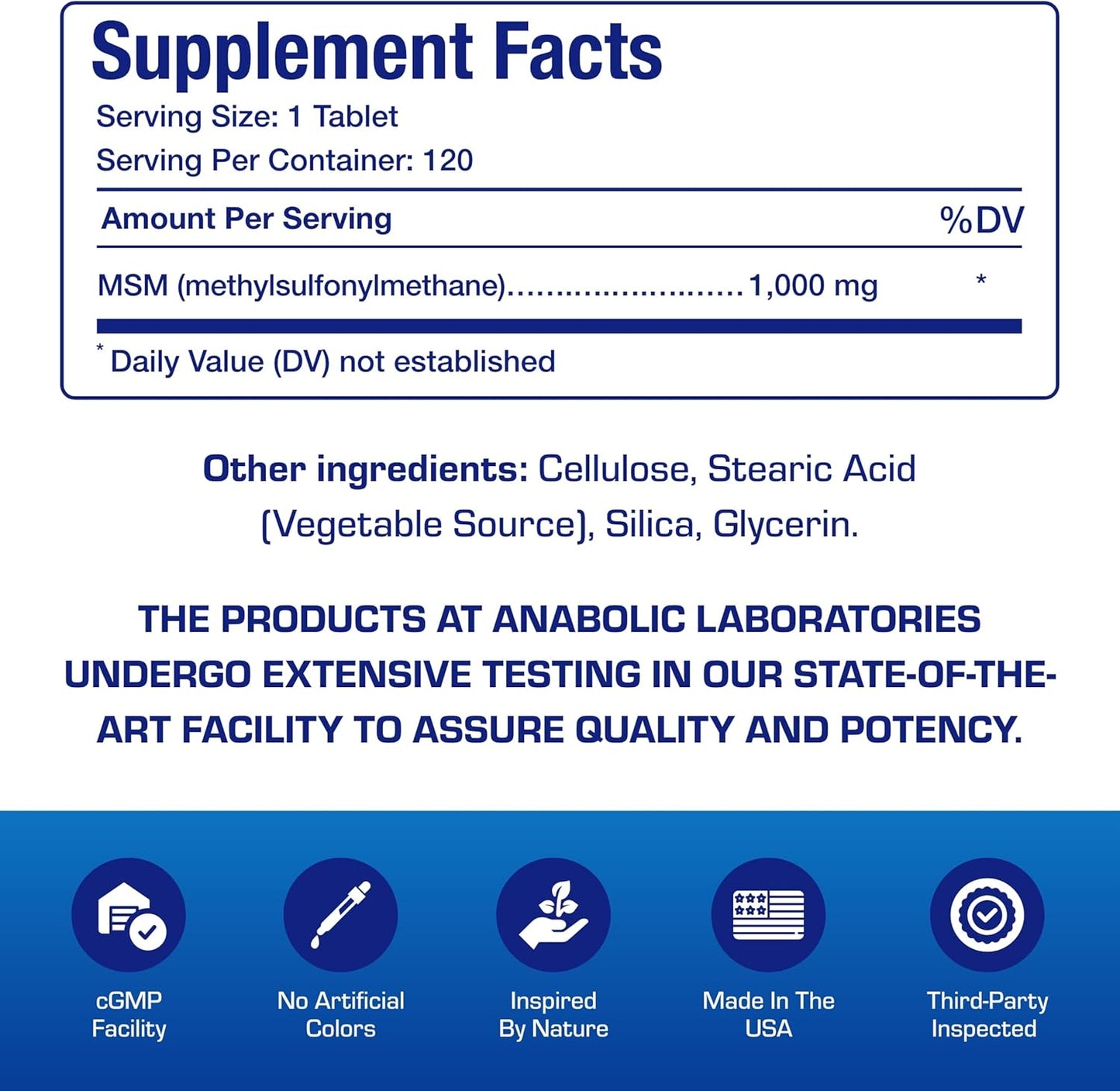Methylsulfonylmethane MSM Supplement 1000mg - High Strength Soft Tissue & Joint Support Supplement with MSM from OptiMSM - Vegetarian Non-GMO & Made in the USA in cGMP Facilities - 60 Servings Nirvana Guru