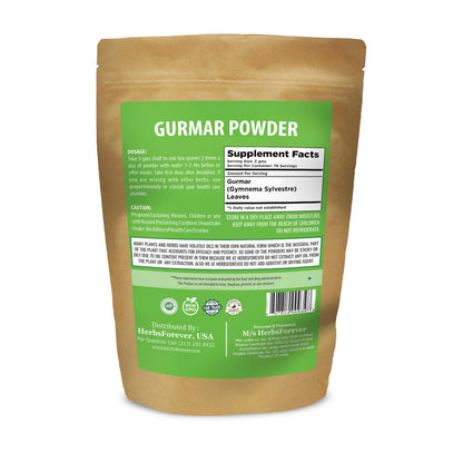 Gurmar Powder Leaves Powder Gymnema Sylvestre Support Healthy Sweet Level Non GMO, Organic, Vegan 230 GMS Nirvana Guru