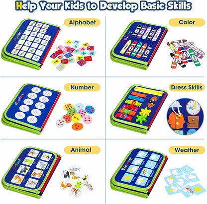 Winblo Toddler Busy Board - Montessori Toys for Toddler Boy Birthday Gift, Educational Learning Sensory Busy Book for Toddler Boys, Toddlers Activities Travel Toys for Airplane Car nirvanaguru