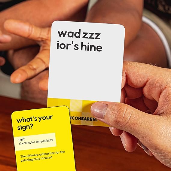 WHAT DO YOU MEME? Incohearent, The Guess The Gibberish Party Game by Relatable, A Funny Card Game for Adults, Great for Game Night Games, Includes 400 Cards, Instructions, and 1 Sand Timer nirvanaguru