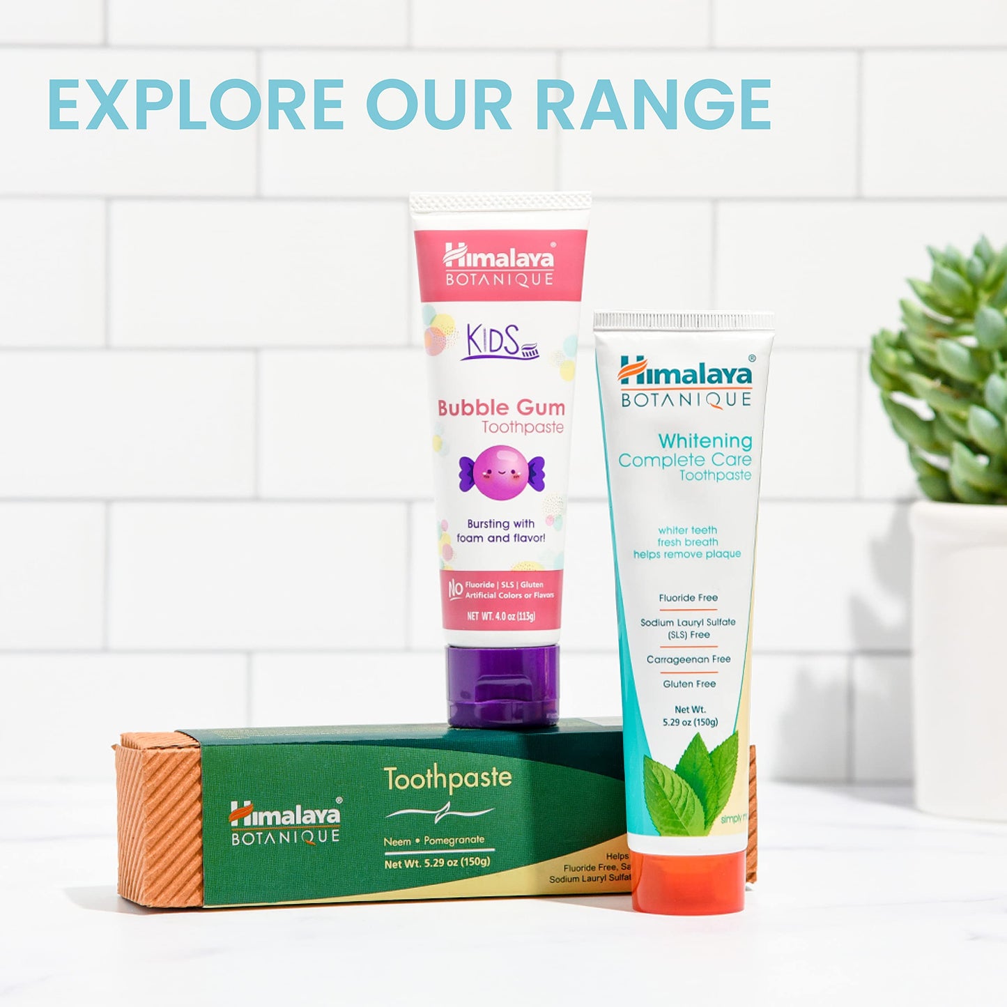 Himalaya Botanique Complete Care Toothpaste, Variety Pack - Fluoride Free Toothpaste for Clean Teeth & Fresh Breath - Vegan, Gluten Free, No Artificial Flavors, 5.29 oz (Pack of 4) - Nirvana Guru