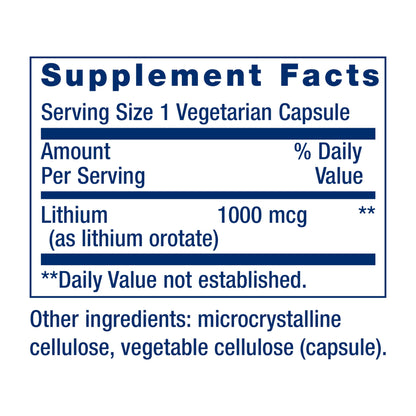 Life Extension Lithium 1000 mcg - for Brain Health, Anti-Aging & Longevity - Memory & Cognition, Mood Support Supplement -Once Daily - Gluten-Free, Non-GMO - 100 Count - Nirvana Guru