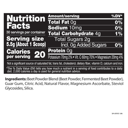 Nature Fuel Power Beets Powder, Delicious Mixed Berry, Concentrated Superfood Supplement, Supports Circulation, Natural Energy & Stamina, Non-GMO, 60 Servings (Packaging May Vary) Nirvana Guru