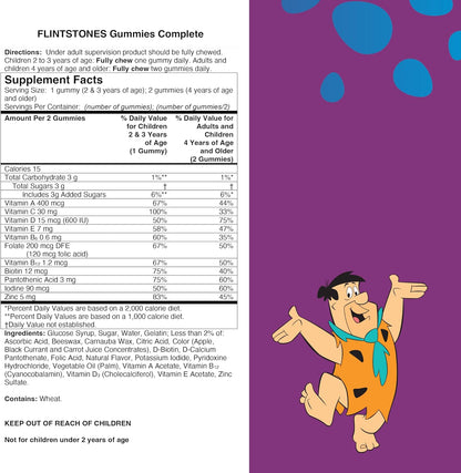 Flintstones Vitamins Complete Gummies, Kids Vitamins with Vitamin C for Toddlers and Children, Kids Multivitamin with Vitamin A, B6, B12, E & Zinc, 180 Count Nirvana Guru