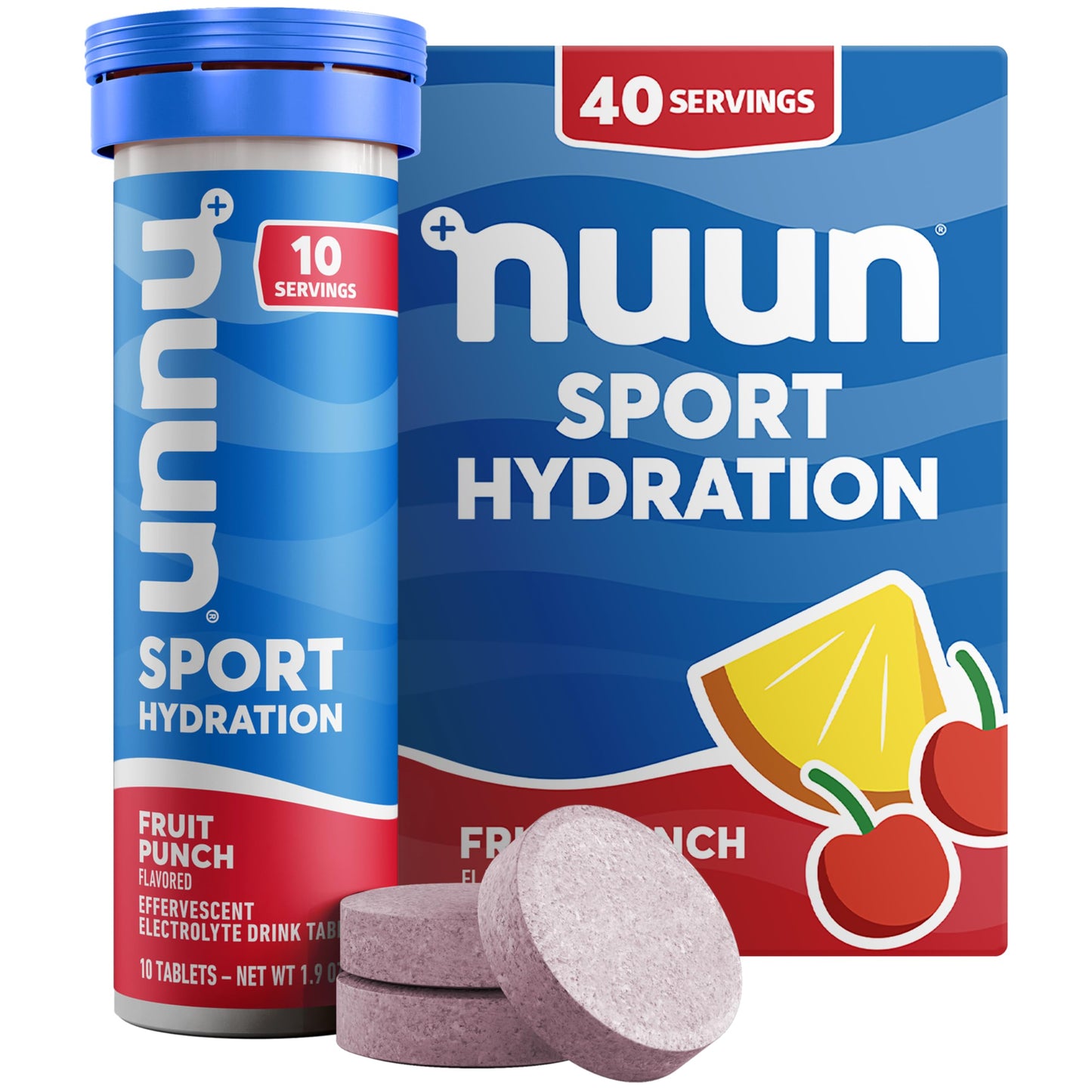 Nuun Sport Electrolyte Tablets with Magnesium, Calcium, Potassium, Chloride & Sodium, Gluten Free & Vegan, Strawberry Lemonade, 4 Pack (40 Servings Total)