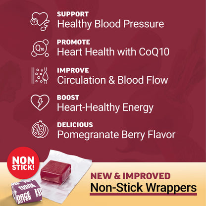 FORCE FACTOR Total Beets Ultimate Heart Health Chews for Blood Pressure Support, with Beetroot Powder, CoQ10, B Vitamins & Grapeseed Extract for Blood Flow & Energy, Black Cherry, 60 Soft Chews Nirvana Guru