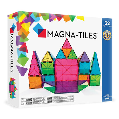 MAGNA-TILES Classic 32-Piece Magnetic Construction Set, The ORIGINAL Magnetic Building Brand Nirvana Guru