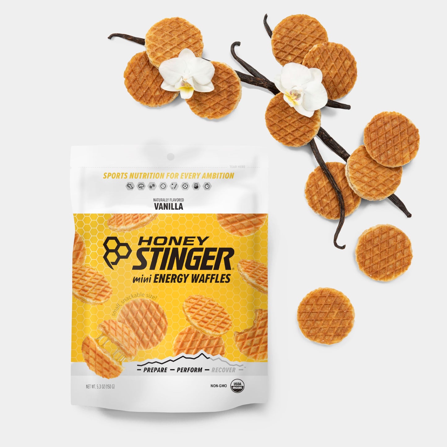 Honey Stinger Organic Honey Waffle Energy Stroopwafel for Exercise, Endurance and Performance Sports Nutrition for Home & Gym, Pre and Post Workout Box of 16 Waffles, 16.96 Ounce (Pack of 16)