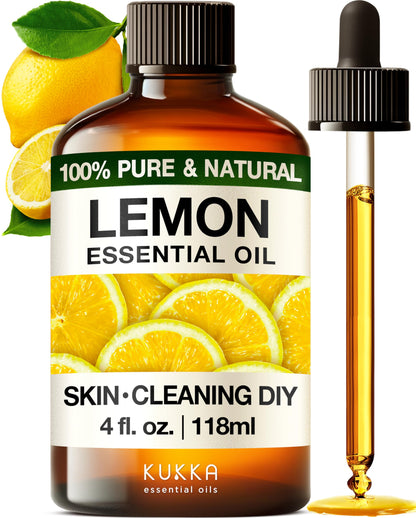 KUKKA essential oils 100% Pure & Natural Lavender Essential Oil for Diffuser, Body, Aromatherapy & Soap Making Scent (4 Fl Oz/118 ml)