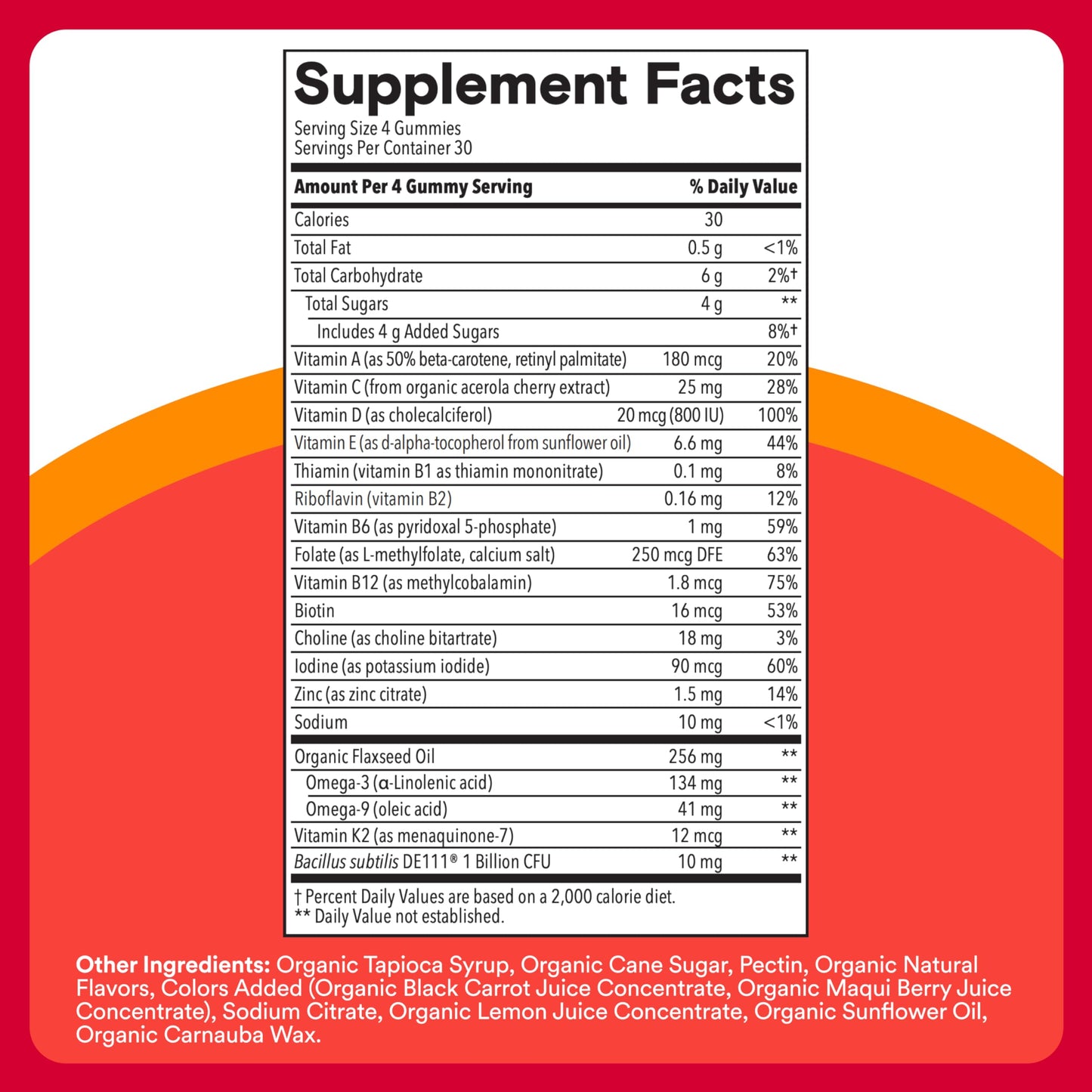SmartyPants Organic Kids Multivitamin Gummies: Probiotics, Omega 3 (ALA), Vitamin D3, C, Vitamin B12, B6, A, K & Zinc for Immune Support, Biotin, Three Fruit Flavors, 120 Count (30 Day Supply) Nirvana Guru