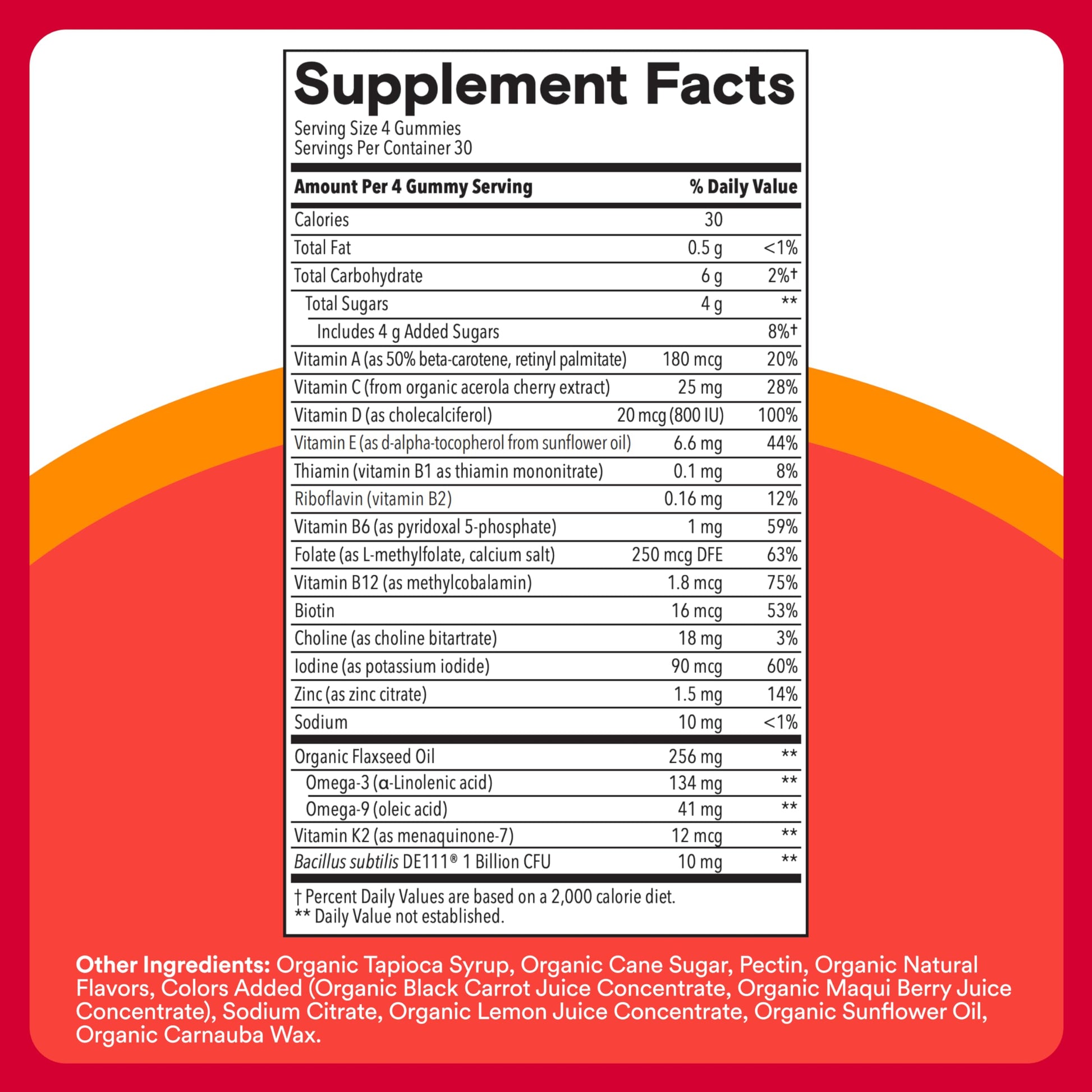 SmartyPants Organic Kids Multivitamin Gummies: Probiotics, Omega 3 (ALA), Vitamin D3, C, Vitamin B12, B6, A, K & Zinc for Immune Support, Biotin, Three Fruit Flavors, 120 Count (30 Day Supply) Nirvana Guru